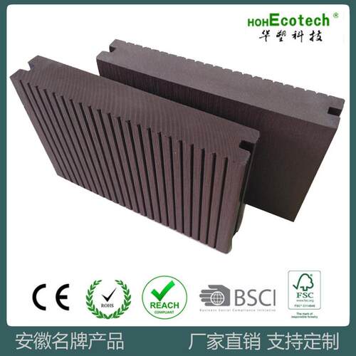木塑WPC地板一代圆孔150*25环保塑木材料园林室外装修板防腐木材