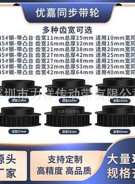 同步带轮8M24齿钢黑2齿宽27/36272型1内孔2717415161198齿形带同