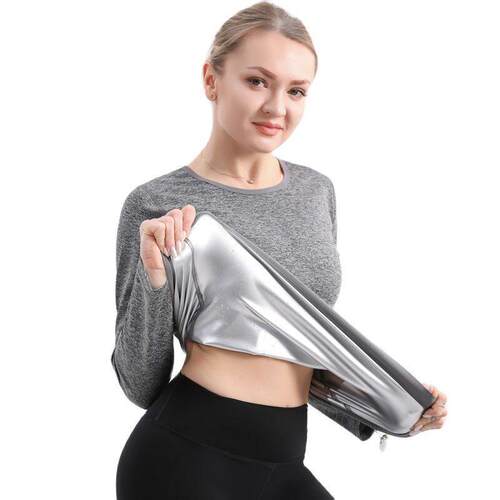 Women Waist Trainer Corset Sweat Sauna Shirt Body Shaper Cin