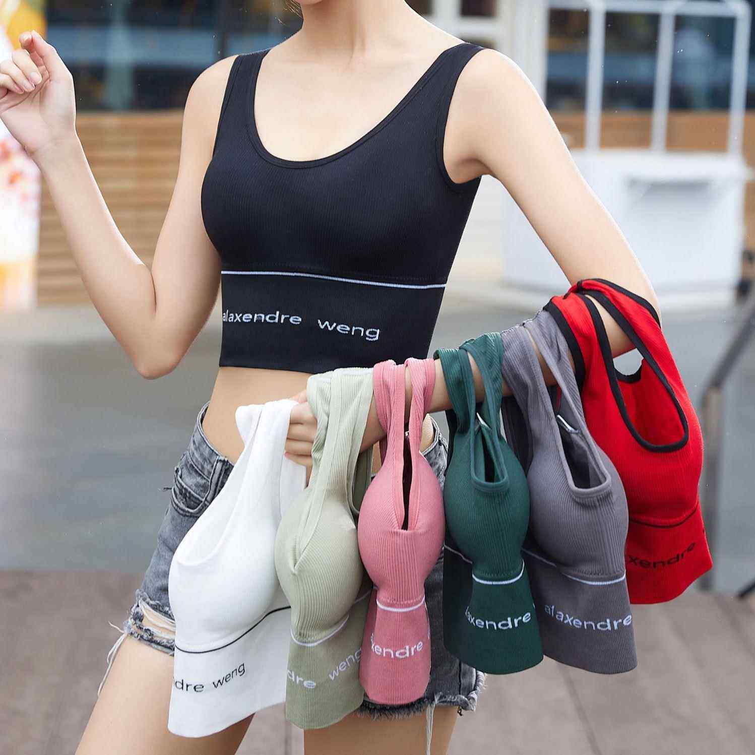 瑜伽上衣单件女款跑步锻炼水衣服运动小背心大胸防下垂