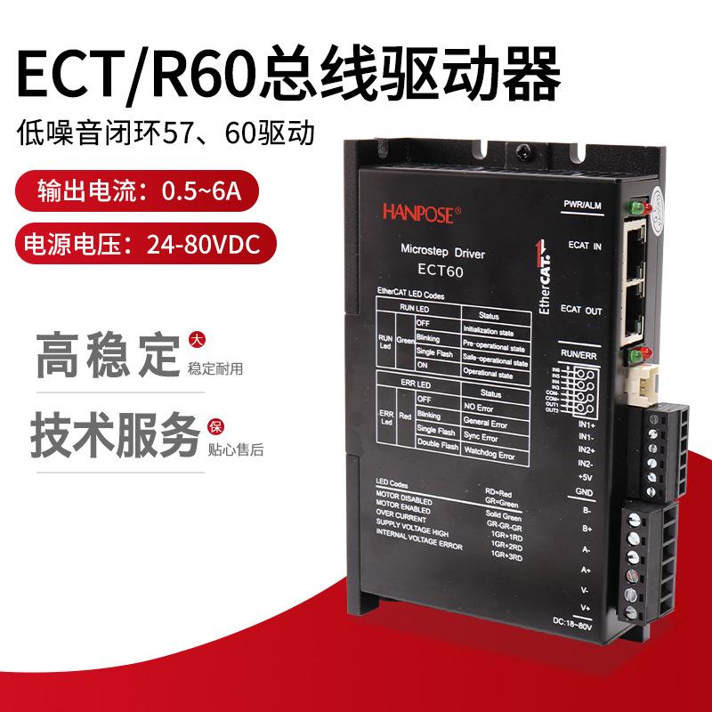 开环闭环步进电机ECR/ECT60总线驱动器套装EtherCAT总线通讯模块