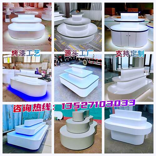 商场鞋包中岛展示柜多层发光促销展台创意烤漆展台定制中岛展示台