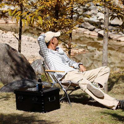 Outdoor Camping Folding Chair High Back Recliner Aluminum Al