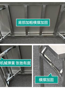 9CFMA不锈钢可叠工作折台厨房饭桌商烤用摆席夜市摆摊户外学烧习