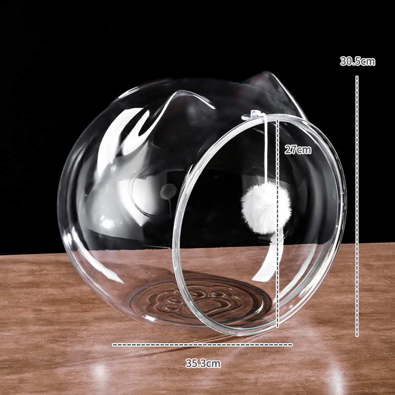 猫型毛透气口打理家用透明不奢太空舱宠物窝猫猫窝窝粘易笼小体轻