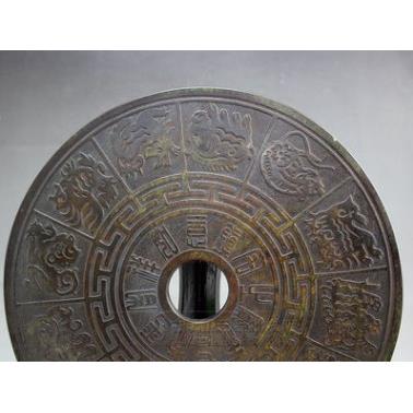 古玉玩雕刻十PNO二生肖复古雪花玉璧m3c摆件0送架子