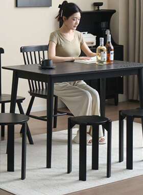 家用椅实木凳餐子叠放备用可吃饭椅子简方凳客厅叠叠凳现代RF-HD5
