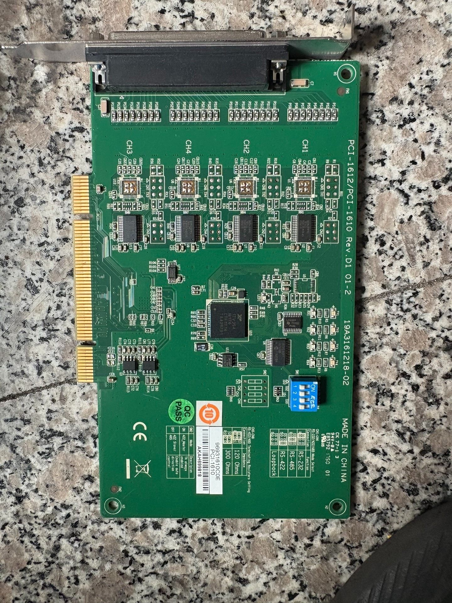 研华PCI-1612/PC-1610 Rev.D1 01-2