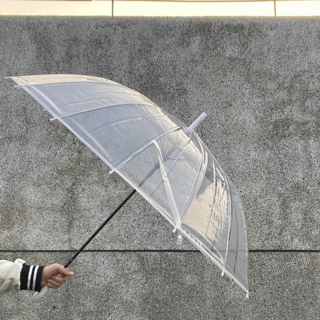 加粗加厚大号透明白网红女长直柄透明雨伞道具绘画伞儿童绘画DIY,居家日用,伞,淘宝优惠券,粉丝福利购,淘宝优惠卷
