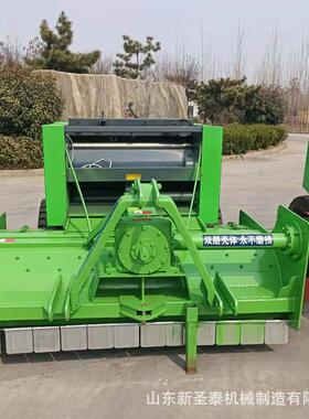 拖拉机带动秸秆收割打捆机视频秸秆收割打捆机自动开仓型