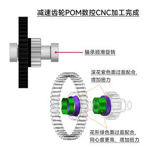 3D打印机配件减速双齿轮硬化钢挤出机升级全金属HGX斜齿挤出送料