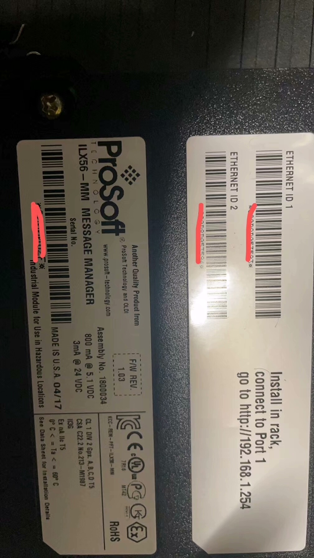 Prosoft ILX56-MM原装 工程余货 成色很新 欢