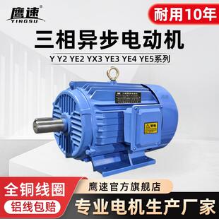 4极11KW 铜线电机Y160M2 2级15kwYE3 160M 6三相异步电动机 Y160L