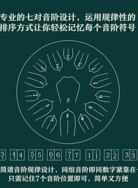 华牌D类HWE空灵空鼓13音12学寸竖条莲花初学者手碟色鼓蜀专业生