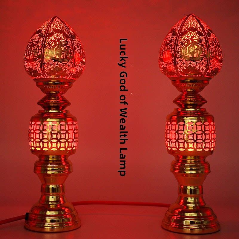 佛灯Led佛灯财神户佛灯荷花灯台灯招财进宝永亮灯红