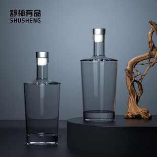 酒瓶空瓶密封泡酒玻璃瓶红酒白酒瓶子自酿装 酒容器透明大威东