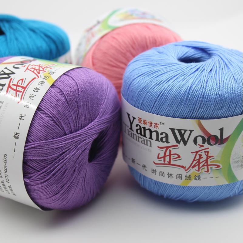亚麻线 钩针线 亚麻蕾丝钩编细毛线 5#线钩包线