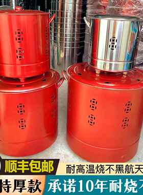 特厚不锈钢烧纸桶金桶烧经桶家用元宝桶聚宝盆焚烧炉烧不黑化金桶