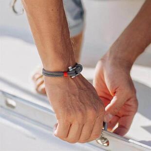 MKENDN Bracelet Steel Survival Stainless Black Men shape