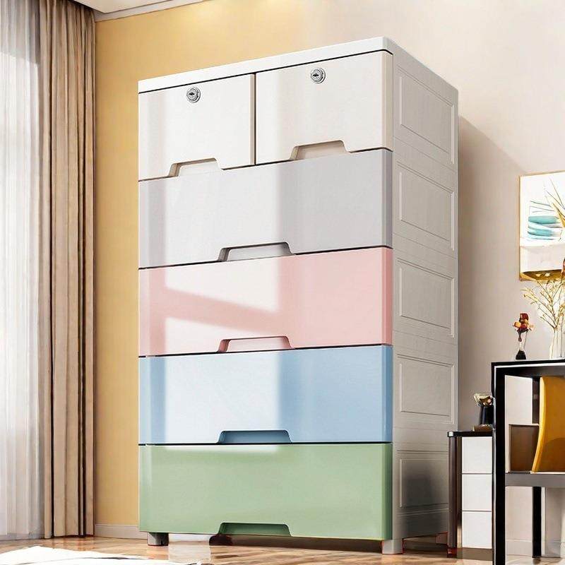 加厚储物柜塑料家用卧室衣柜抽屉式置物架多功能收纳盒柜子整理箱