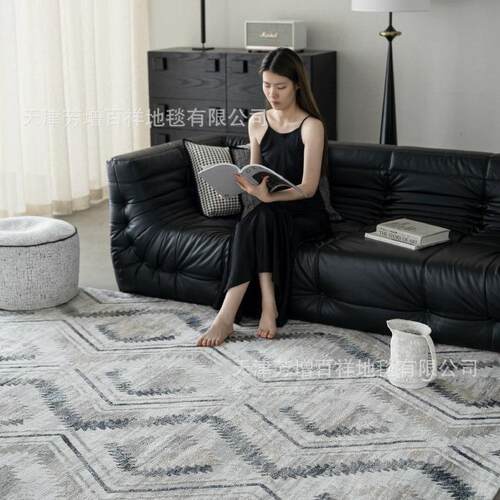 新西兰羊毛土耳其地毯客厅轻奢高级简约高端别墅沙发毯新款隔音地