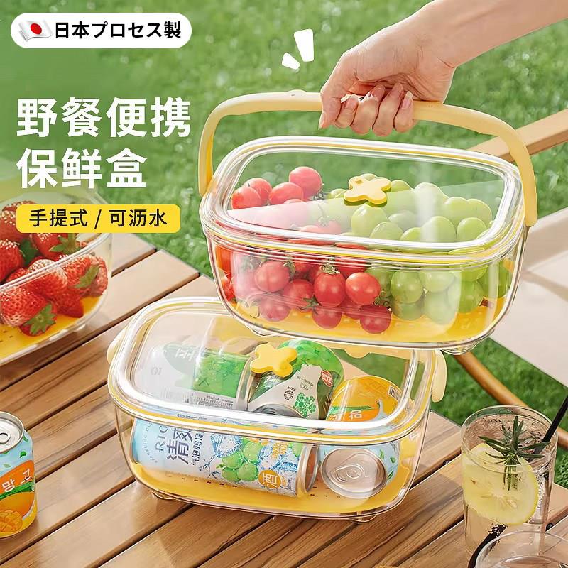日本水果便当盒手提保鲜盒户外野餐便携露营食品级移动冰箱保温盒