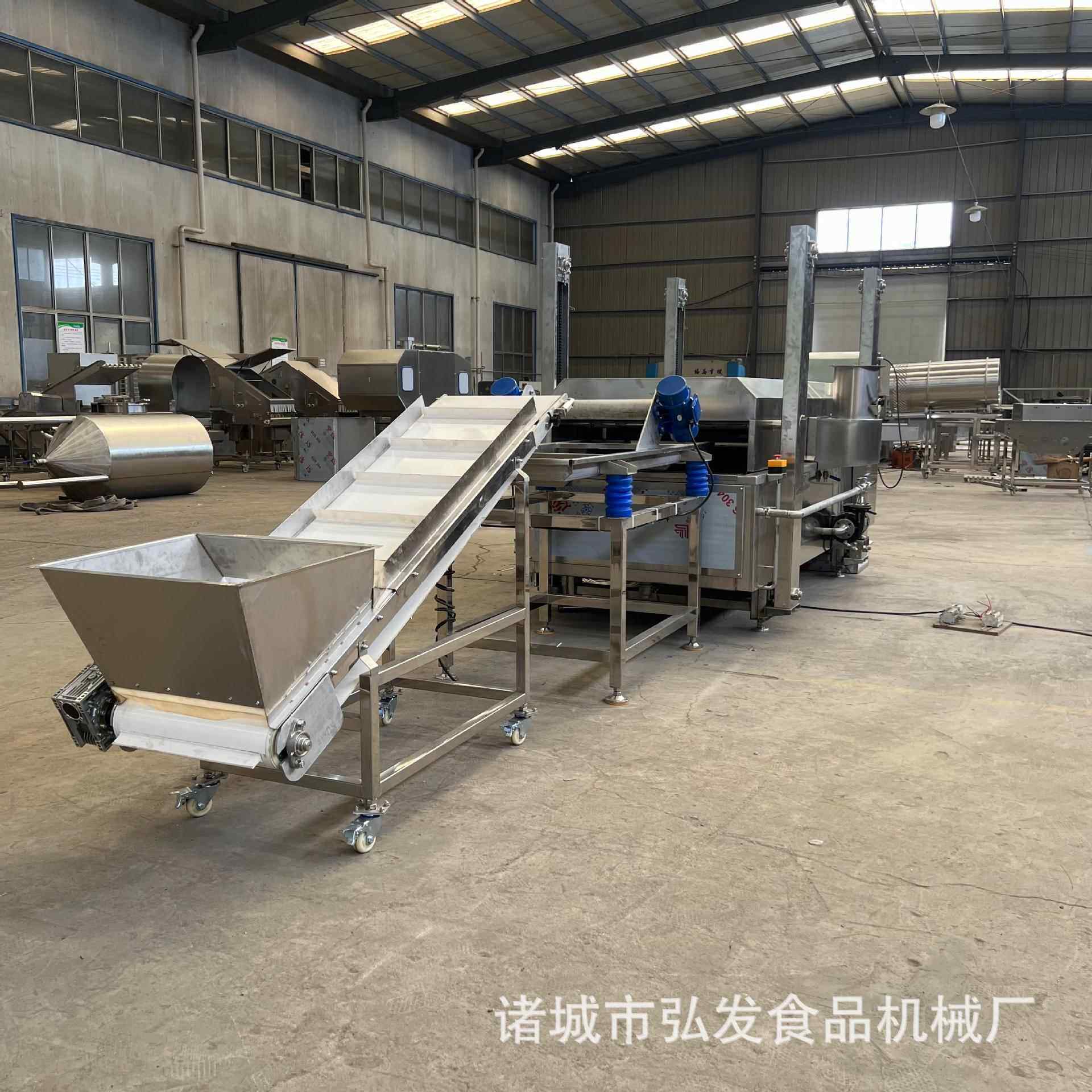 全自动脆品皮五花肉油设备 肉类食油流水炸线 脆皮烤鸭NAE油炸炸