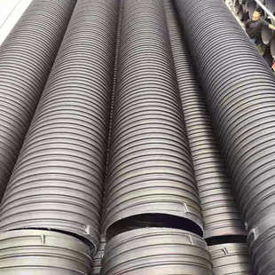 HDPE塑钢缠绕排水管 单臂钢带缠绕波纹管 HDPE增强双壁中空缠绕管