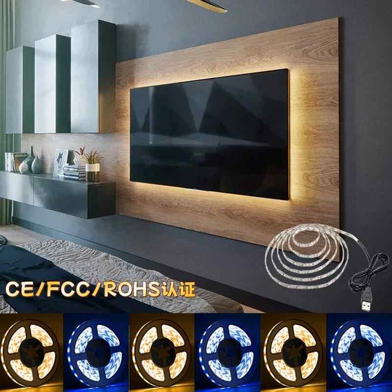 工厂直供LED灯带5V2835单色灯带低压灯带电视背景橱柜装饰灯条