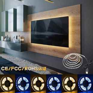 工厂直供LED灯带5V2835单色灯带低压灯带电视背景橱柜装 饰灯条