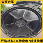 球墨铸铁井盖圆形下水道雨水盖圆形市井706政墨给水电方力球井盖