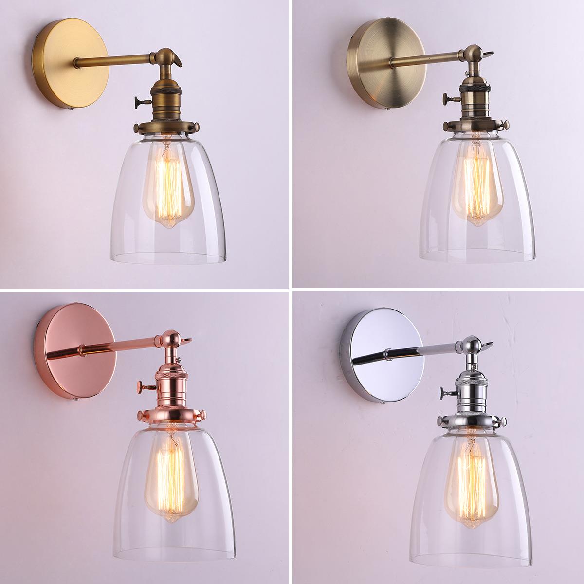 跨境复古阁楼室内壁灯创意床头壁灯走廊楼道阳台玄关E27玻璃灯具