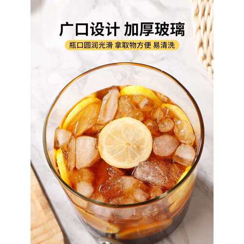可乐桶容器甜品饮料水果茶桶高硼硅果汁果茶调啤酒玻璃酒桶带龙头