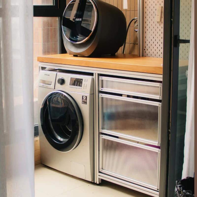 铝型材洗衣机柜阳台柜组合柜定制免安装落地式组合柜子一体柜