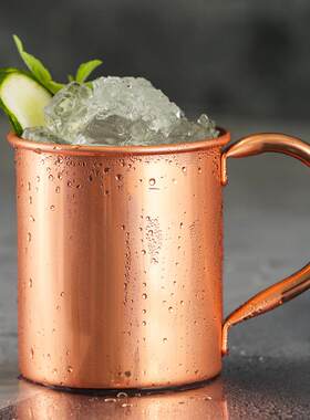 铜杯莫斯科骡子杯 moscow mule鸡尾酒不锈钢马克酒吧杯子金属酒杯