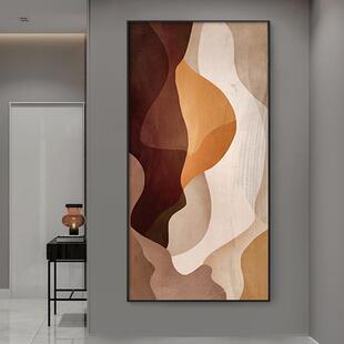 大幅竖版 饰画样板间客厅卧室落地走廊过道尽头抽象挂画 入户玄关装