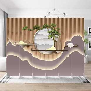 新中式 屏风隔断客厅遮挡办公室可移动折叠现代酒店房间帘饭店包间