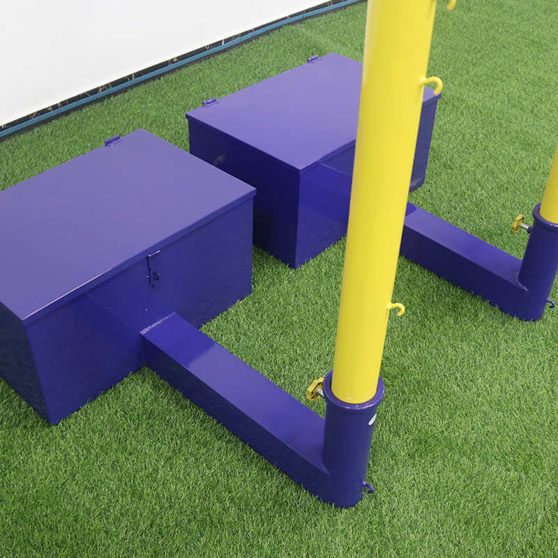 八合一多功能球柱 便携式羽毛球网架排球柱可调节高度多用柱