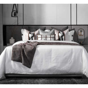 系列新中式 元 熙壹品 秋习 床品多件套抱枕搭巾用品 样板房间软装