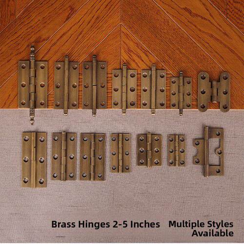 黄铜暗装合页木箱盒子柜子铰炼实木门平开合页中式橱柜门子母合页