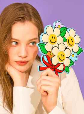 wiggle wiggle镜子手持化妆镜子女生高颜值大号手柄镜可爱美容院