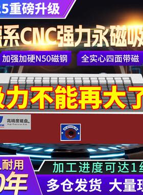 cnc强力永磁吸盘磁盘加工中心强磁吸盘数控车床加工超强方格磁台
