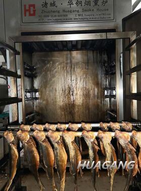 出口熏鱼用小型烟熏机不锈钢熏鱼设备smokehouse