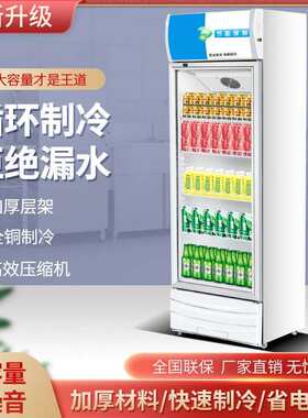 立式冷藏展示柜商用风直冷单门水果保鲜双门啤酒冰柜超市三门饮料