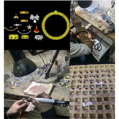 珠宝首饰3d文件模型打印铸造金银铜镶嵌定制首饰毕设工厂代加工