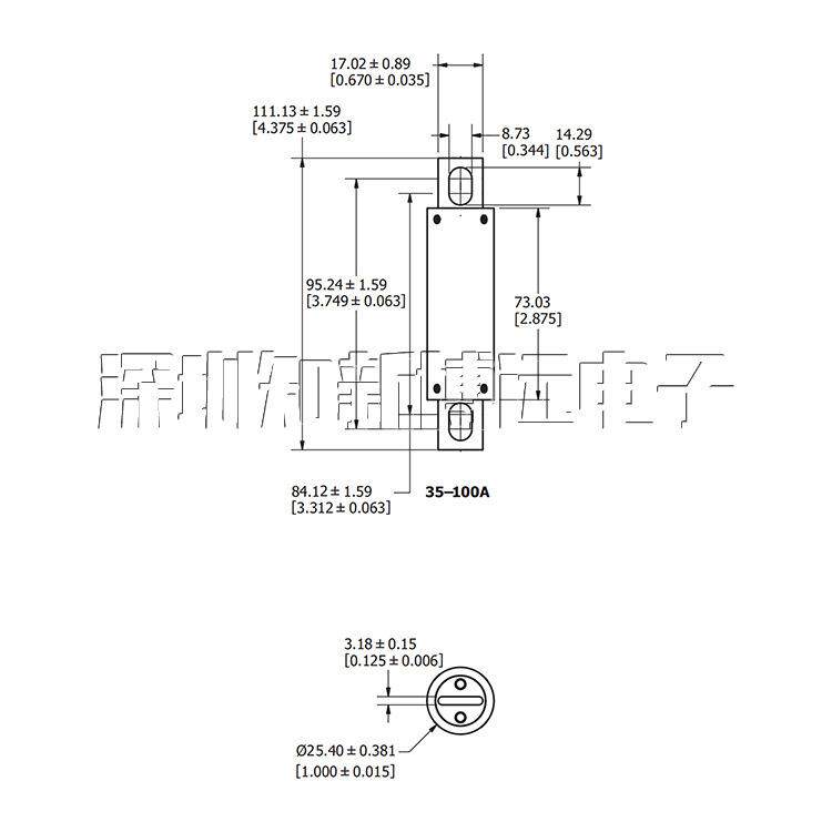 L70QS100.V 进口力特螺栓式保险丝管 700V 100A 快速熔断器保险丝