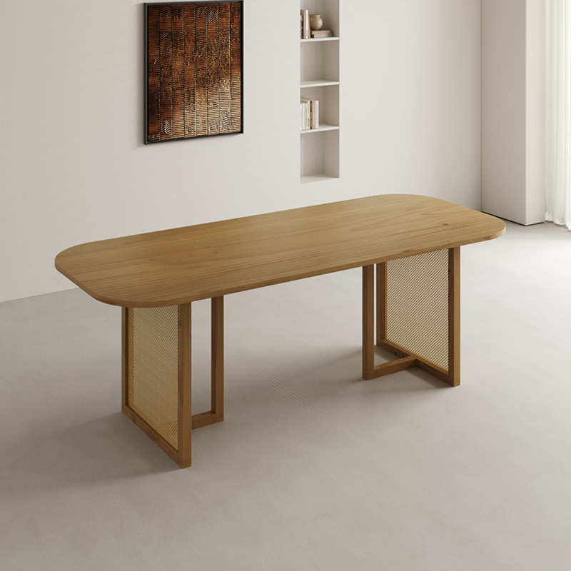 泡组合茶桌家用泡茶风侘办公编台茶桌大板简约椅原木实木桌子寂藤