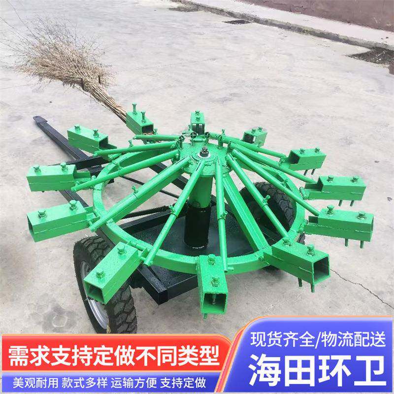工业园工厂道路风火轮扫地机乡村田间牵引折叠式扫帚街道清扫机