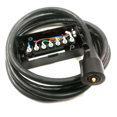 原装美式七芯拖车线带接线盒线长8英尺UP1722K-8ft房车电源线