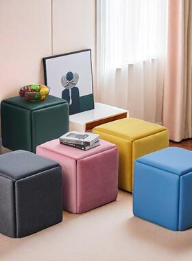 尚时方组魔合凳子家用可叠放沙发小矮凳客厅可茶QAA几多功能收纳